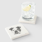 Ring-Safe Bulldog-Untersetzer Steinuntersetzer (Seitenansicht)