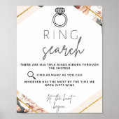 Ring Search Poster Sign für Brautparty (Vorne)