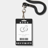 Ring Security-Abzeichen Ausweis (Vorderseite mit Lanyard)