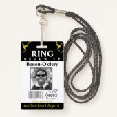 Ring Security-Abzeichen Ausweis (Vorderseite mit Schlüsselband)