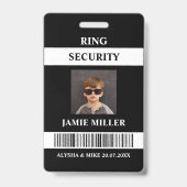 Ring Security Agent Foto ID Ring Bearer Ausweis (Vorderseite)