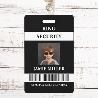 Ring Security Agent Foto ID Ring Bearer Ausweis