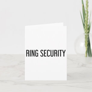 Ring Security Funny Wedbride Groom Party Geschenk Karte