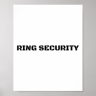 Ring Security Funny Wedbride Groom Party Geschenk Poster