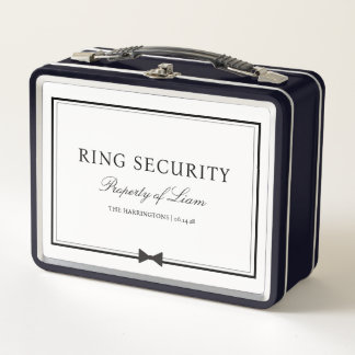 Ring Security Funny Wedding Custom Ring Bearer Box Metall Brotdose