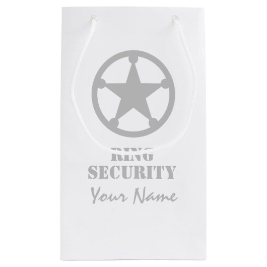 Ring Security Geschenktasche für Ehering Trägerkin Kleine Geschenktüte (Rückseite)