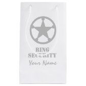 Ring Security Geschenktasche für Ehering Trägerkin Kleine Geschenktüte (Vorderseite)