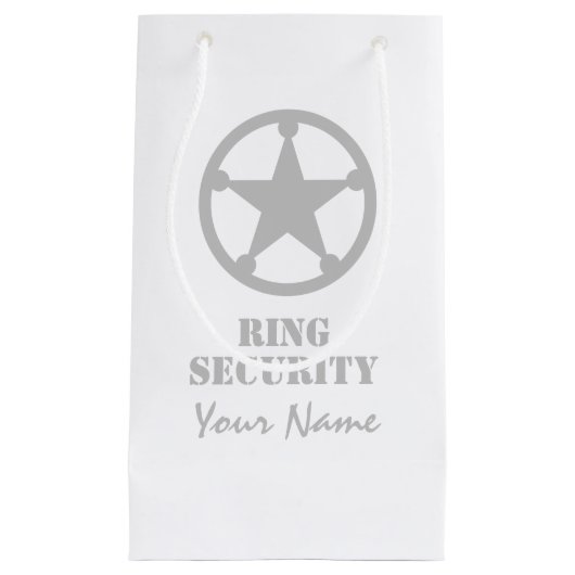 Ring Security Geschenktasche für Ehering Trägerkin Kleine Geschenktüte (Vorderseite)