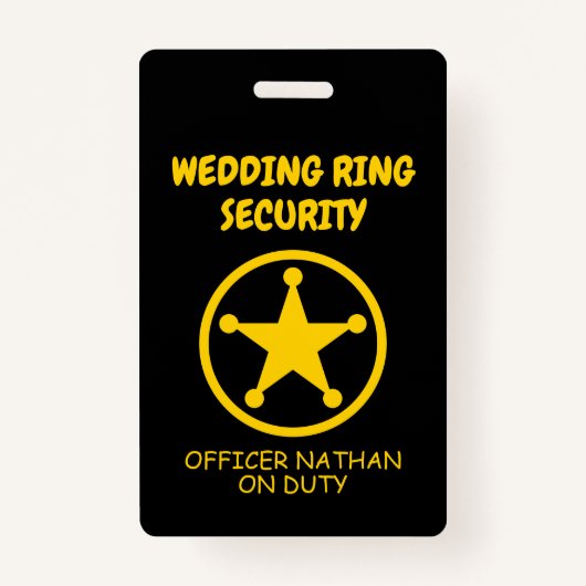 Ring Security Kind's Abzeichen für Ehering Träger Ausweis (Vorderseite)