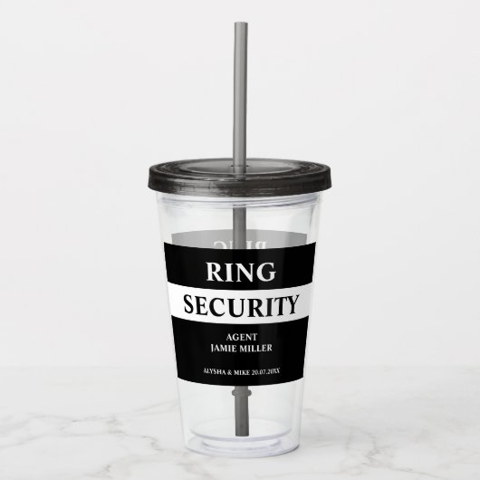 Ring Security Ring Bearer Agent  Acryltrinkbecher (Vorderseite)