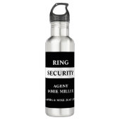 Ring Security Ring Bearer Agent  Edelstahlflasche (Vorderseite)