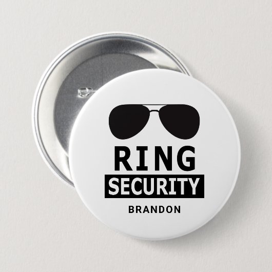Ring Security Ring Bearer Trauzeuge Geschenk Button (Vorne & Hinten)