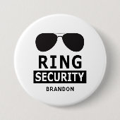 Ring Security Ring Bearer Trauzeuge Geschenk Button (Vorderseite)