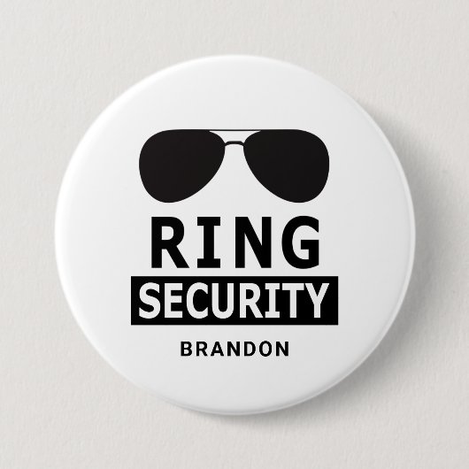 Ring Security Ring Bearer Trauzeuge Geschenk Button (Vorderseite)
