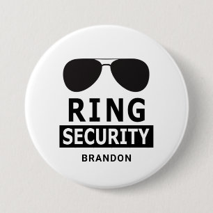 Ring Security Ring Bearer Trauzeuge Geschenk Button