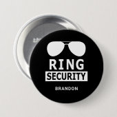Ring Security Ring Bearer Trauzeuge Geschenk Button (Vorne & Hinten)