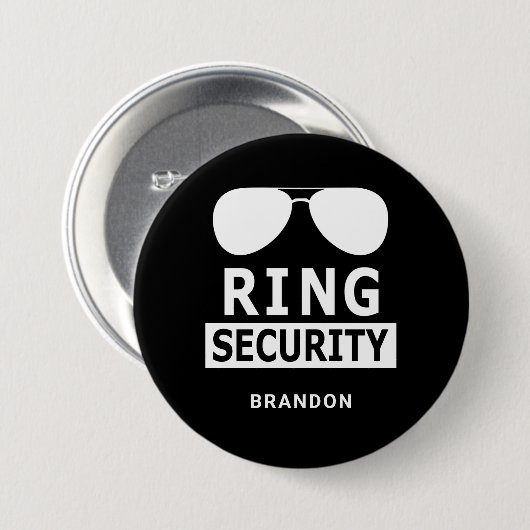 Ring Security Ring Bearer Trauzeuge Geschenk Button (Vorne & Hinten)