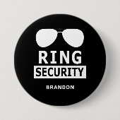 Ring Security Ring Bearer Trauzeuge Geschenk Button (Vorderseite)