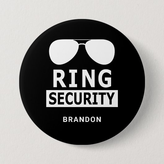 Ring Security Ring Bearer Trauzeuge Geschenk Button (Vorderseite)