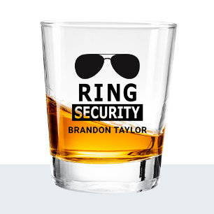 Ring Security Ring Bearer Trauzeuge Geschenk Schnapsglas