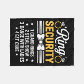 Ring Security Wedding Party Funny Ring Bearer  Fleecedecke (Vorderseite (Horizontal))