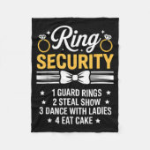 Ring Security Wedding Party Funny Ring Bearer Fleecedecke (Vorderseite)