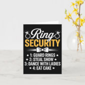 Ring Security Wedding Party Funny Ring Bearer  Karte (Gelbe Blume)