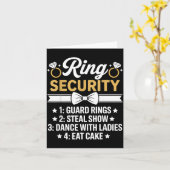 Ring Security Wedding Party Funny Ring Bearer Karte (Gelbe Blume)