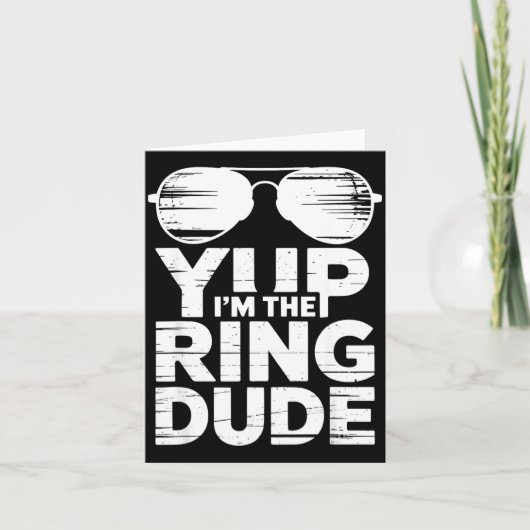 Ring Security Wedding Party Funny Ring Bearer Karte (Vorderseite)