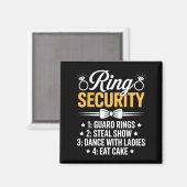 Ring Security Wedding Party Funny Ring Bearer  Magnet (Vorderseite/Rückseite)
