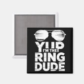 Ring Security Wedding Party Funny Ring Bearer Magnet (Vorderseite/Rückseite)