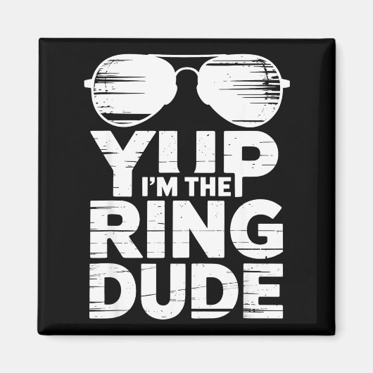Ring Security Wedding Party Funny Ring Bearer Magnet (Vorne)