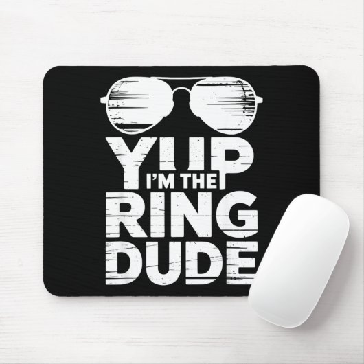 Ring Security Wedding Party Funny Ring Bearer  Mousepad (Mit Mouse)