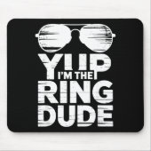 Ring Security Wedding Party Funny Ring Bearer  Mousepad (Vorne)