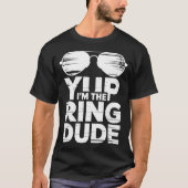 Ring Security Wedding Party Funny Ring Bearer  T-Shirt (Vorderseite)