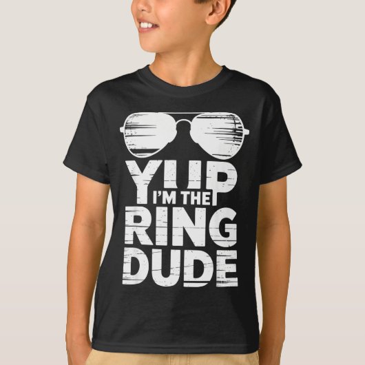 Ring Security Wedding Party Funny Ring Bearer  T-Shirt (Vorderseite)