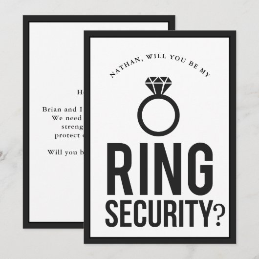 Ring-Sicherheit Einladung (Vorne/Hinten)