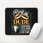 Ring-Sicherheit Hochzeitsfeier Lustiger Ringträger Mousepad (Mit Mouse)