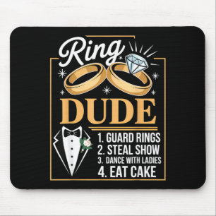 Ring-Sicherheit Hochzeitsfeier Lustiger Ringträger Mousepad