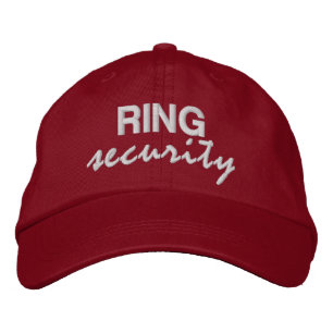 RING-Sicherheits-Spaß-Noveltyschrift-Ringträger Bestickte Baseballkappe