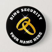 Ring-Sicherheitsschaltfläche mit Namen des Trägerr Button (Vorderseite)