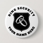 Ring-Sicherheitsschaltfläche mit Namen des Trägerr Button (Vorderseite)