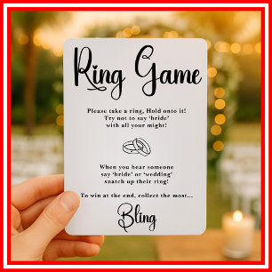 Ring-Spiel Brautparty-Spiele Elegante Spiele Einladung