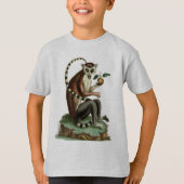 Ring-Tail Lemur T-Shirt: Zoologische Illustration T-Shirt (Vorderseite)