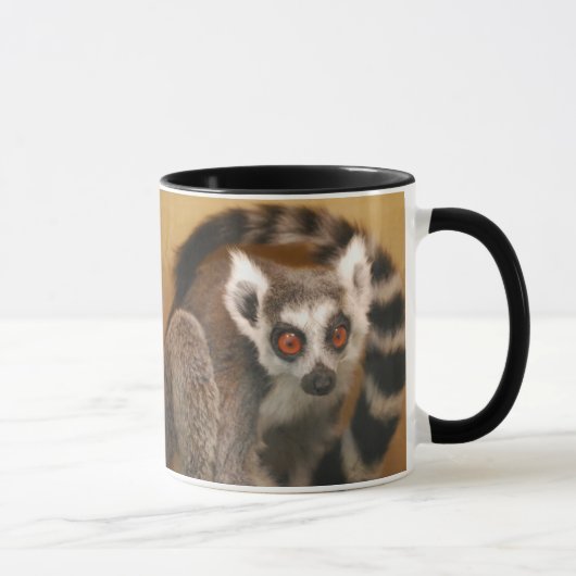 Ring Tails Lemur 2-Panel 2-Töne Tasse (Rechts)