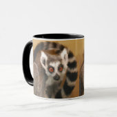 Ring Tails Lemur 2-Panel 2-Töne Tasse (Vorderseite Links)