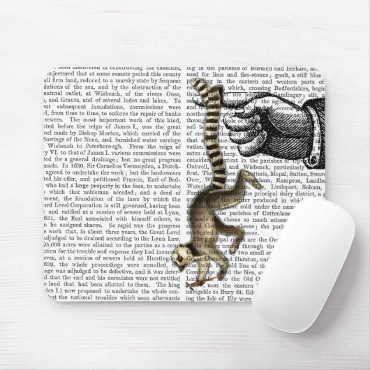 Ring Tails Lemur auf Finger 2 Mousepad (Mit Mouse)