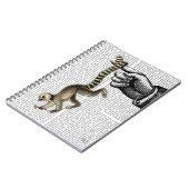 Ring Tails Lemur auf Finger 2 Notizblock (Linke Seite)