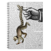 Ring Tails Lemur auf Finger 2 Notizblock (Vorderseite)