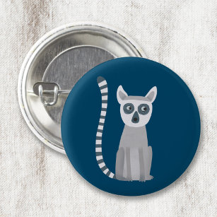 Ring Tails Lemur Button
